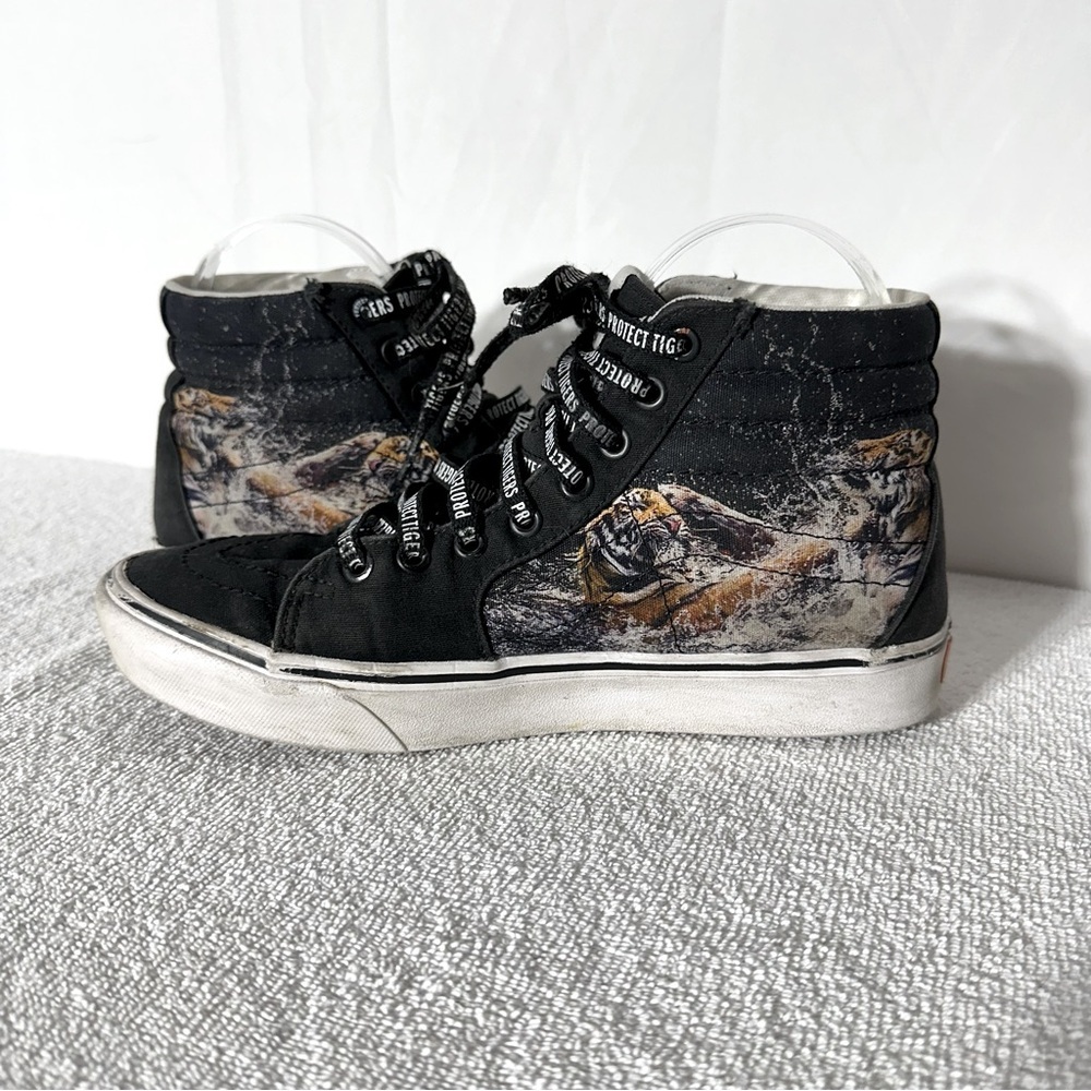 Vans Discovery Project Cats Black High Top Sneakers Project Tigers 9.5 - Picture 9 of 15